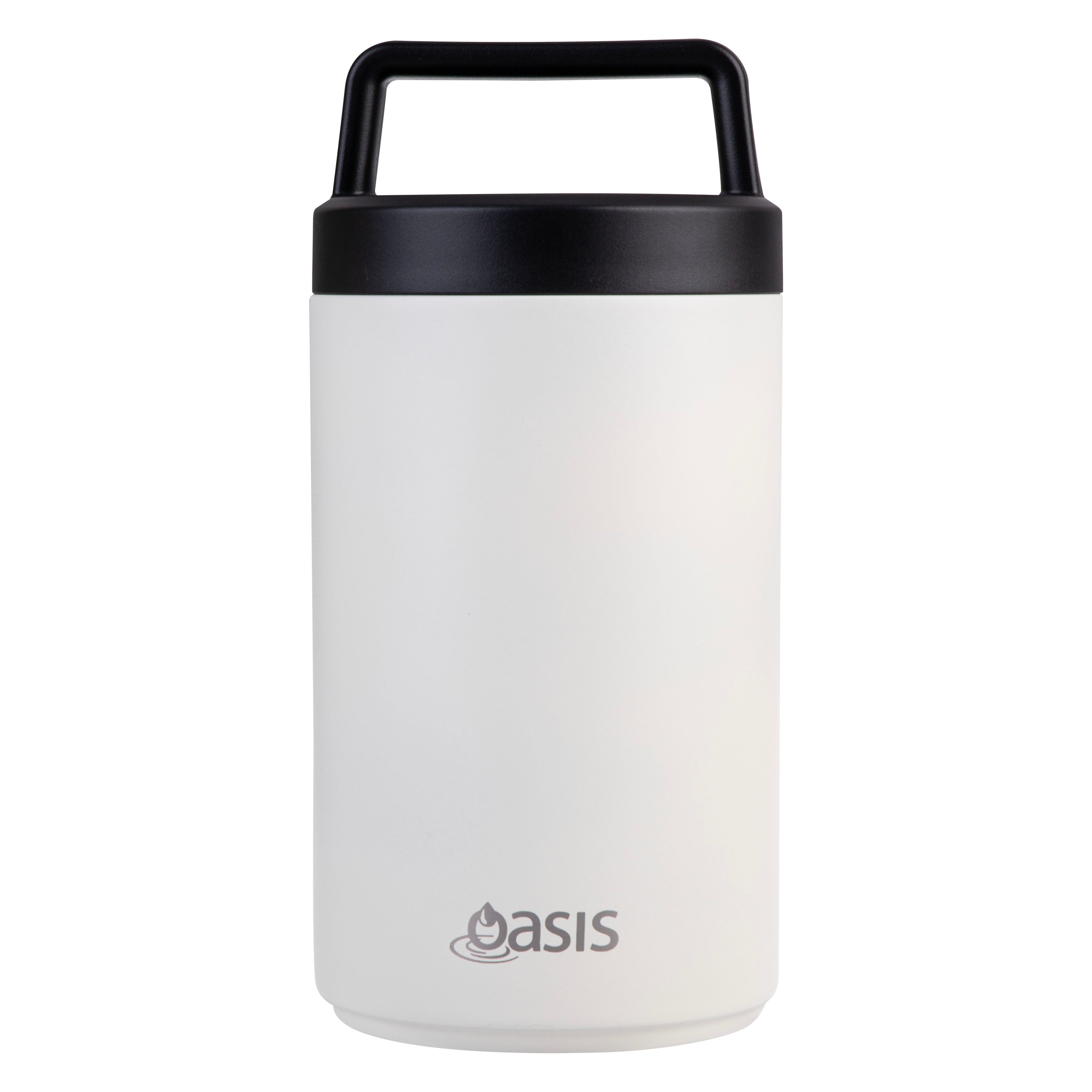 Oasis Stainless Steel Double Wall Flask with Handle & Spoon 700ml - Alabaster