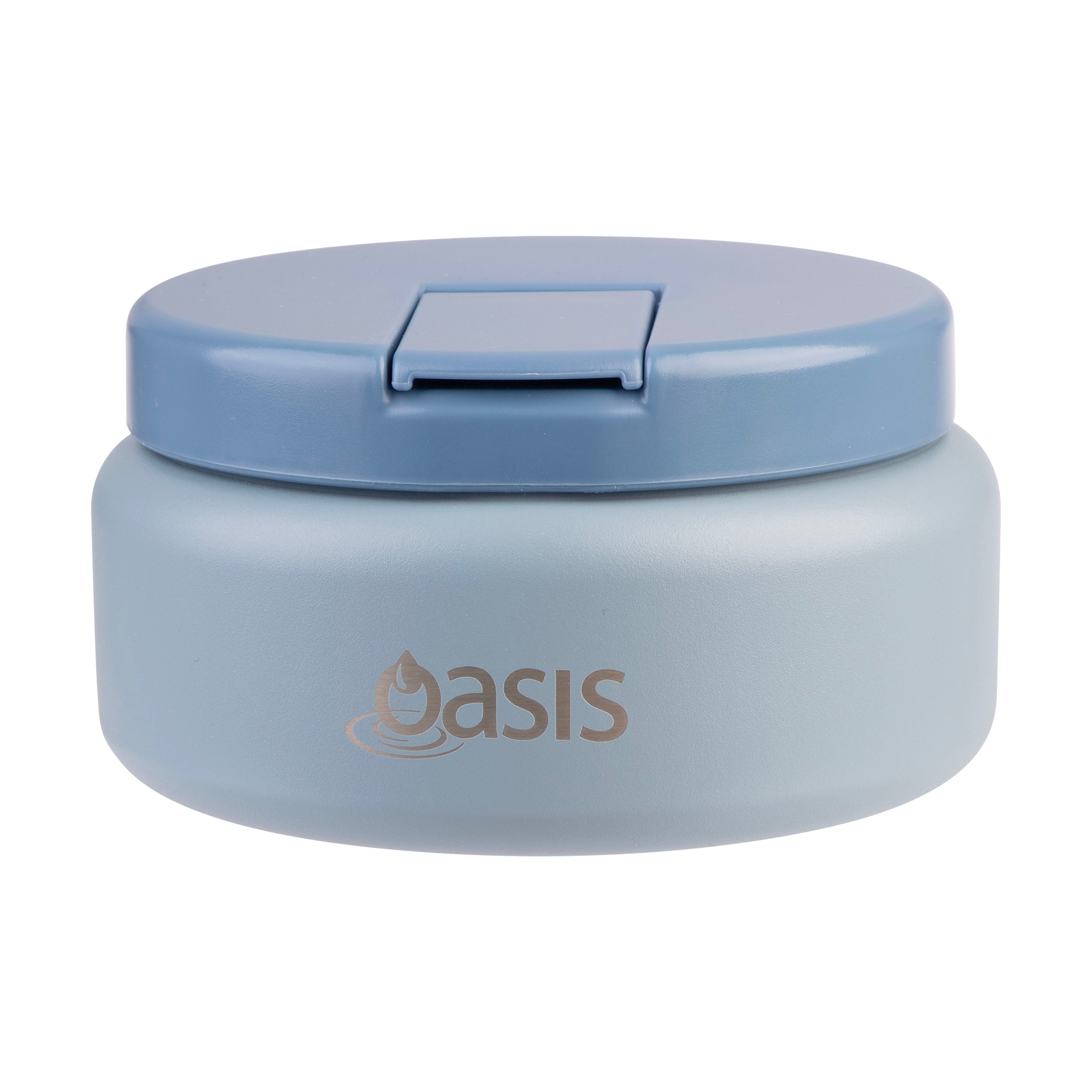 Oasis Double Wall Food Flask with Quick Release Lid 230ml - Hazy Blue