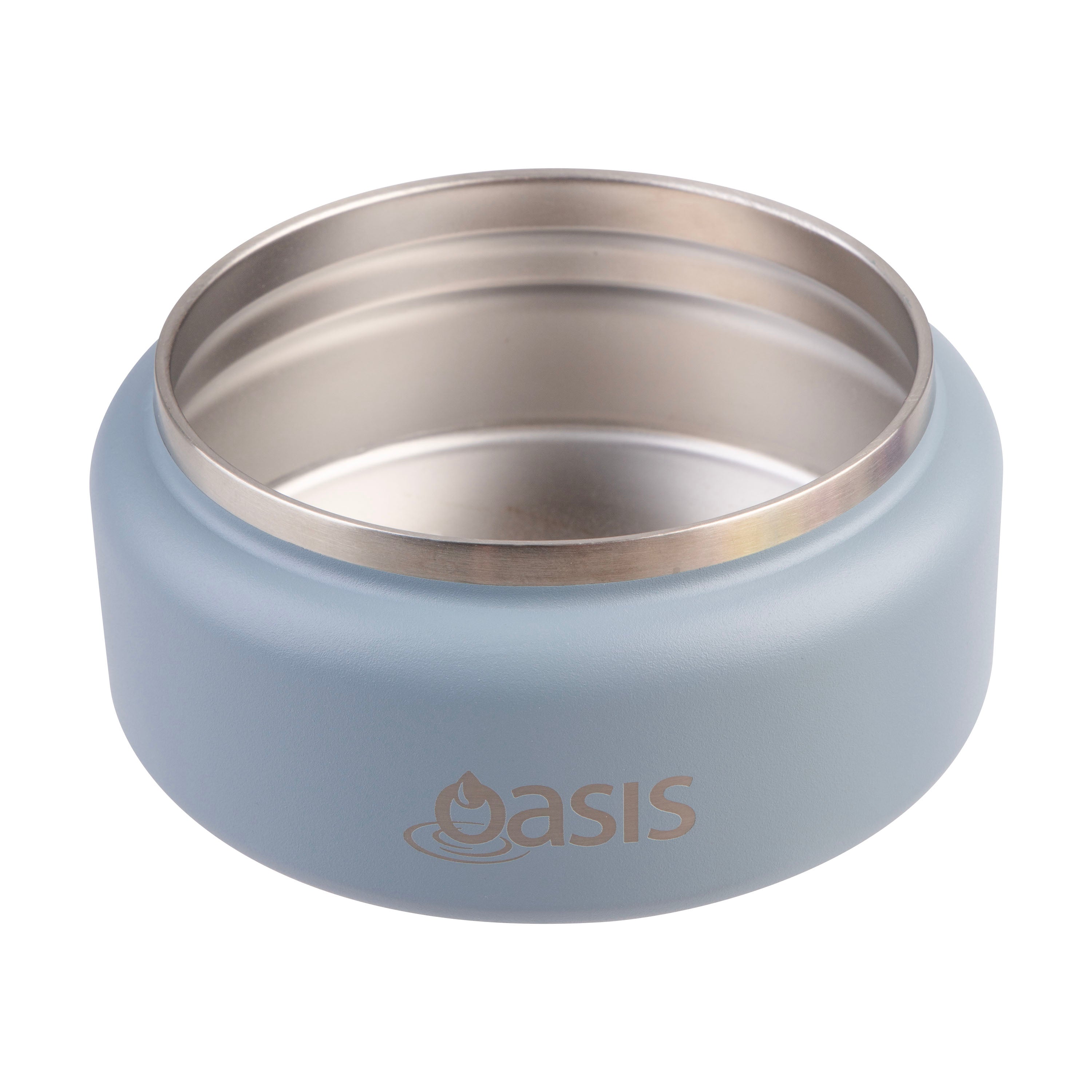 Oasis Double Wall Food Flask with Quick Release Lid 230ml - Hazy Blue