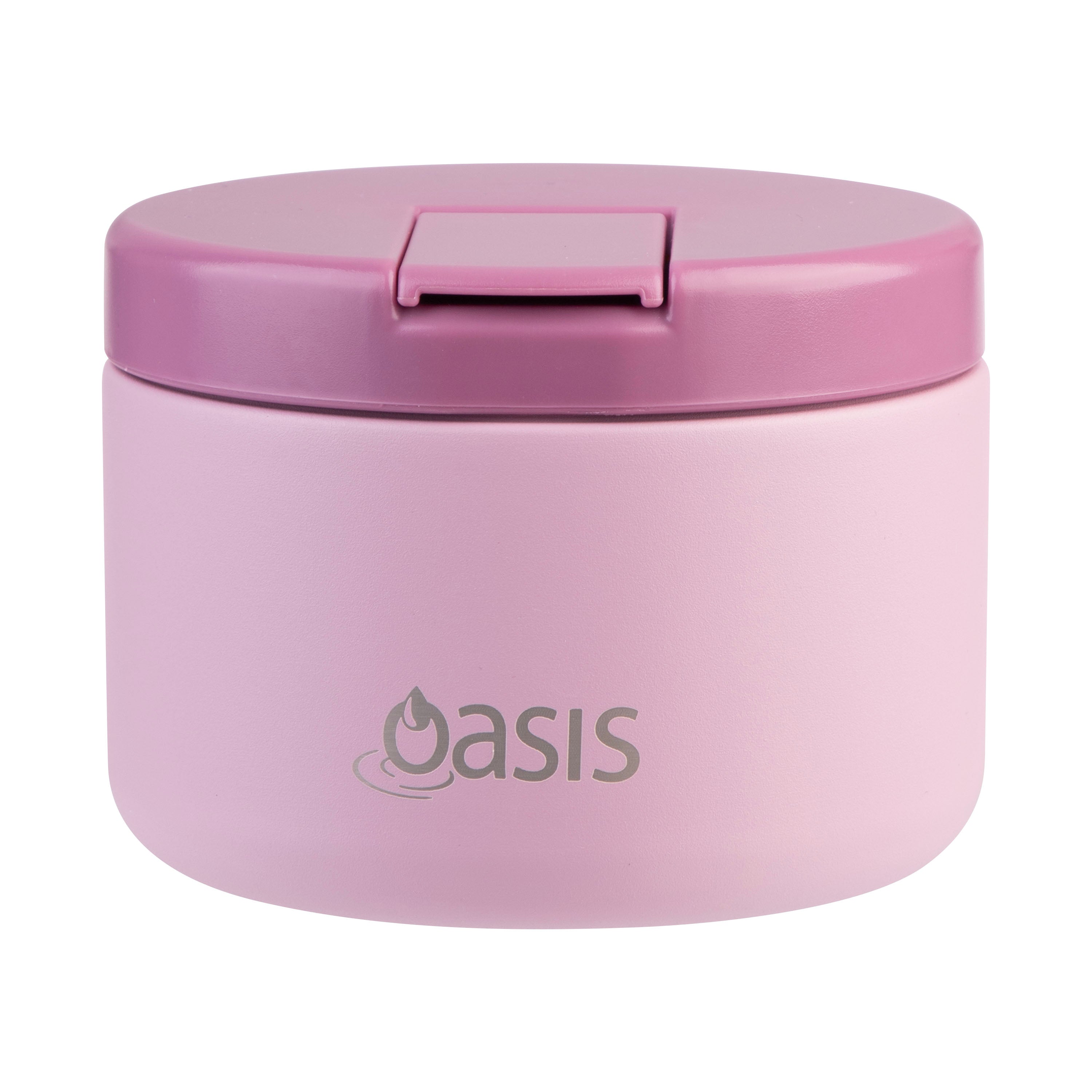Oasis Double Wall Food Flask with Quick Release Lid 300ml - Blush