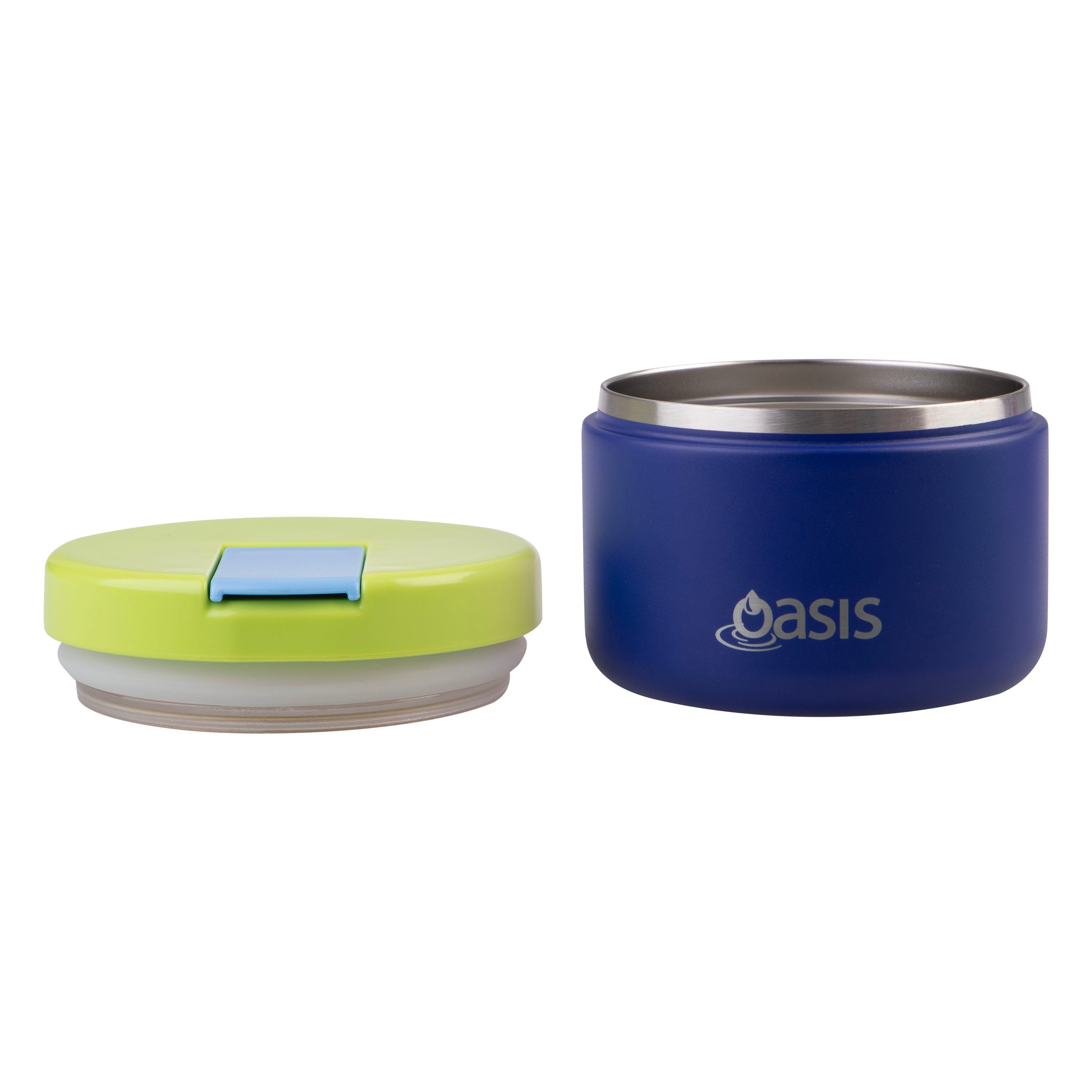 Oasis Double Wall Food Flask with Quick Release Lid 300ml - Peacock Blue