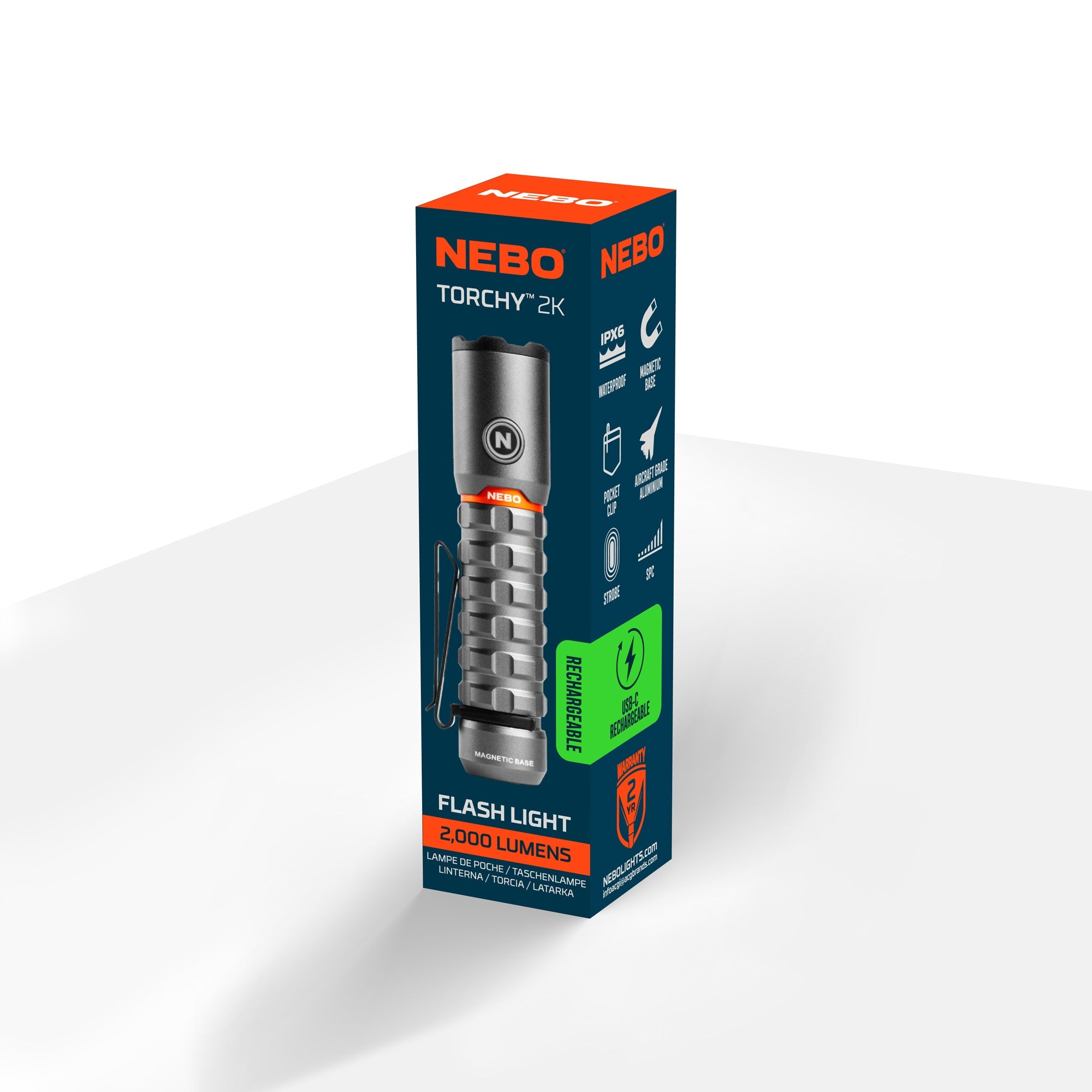 Nebo Torchy 2K Rechargeable Flashlight