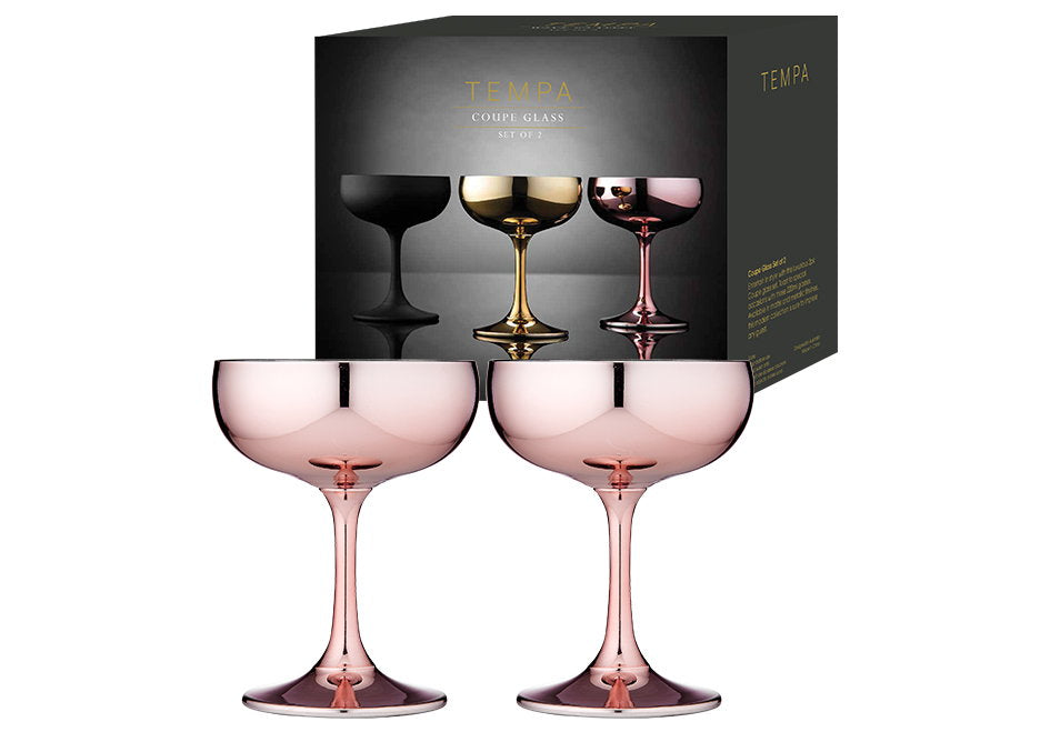 Tempa Aurora Rose 2pk Coupe Glass