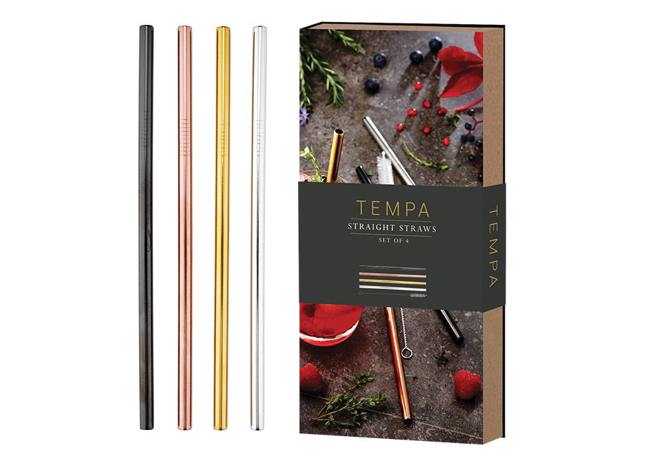Tempa Aurora Assorted 4Pk Straws