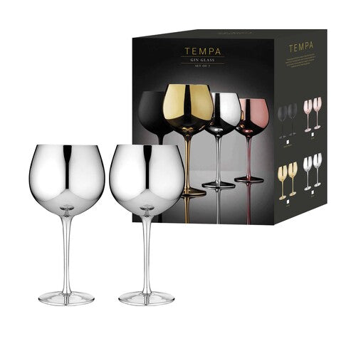 Tempa Aurora Silver 2pk Gin Glass