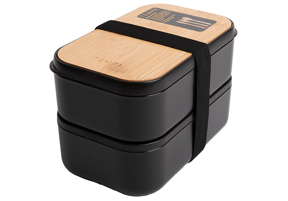Tempa Bento Double Black Lunch box