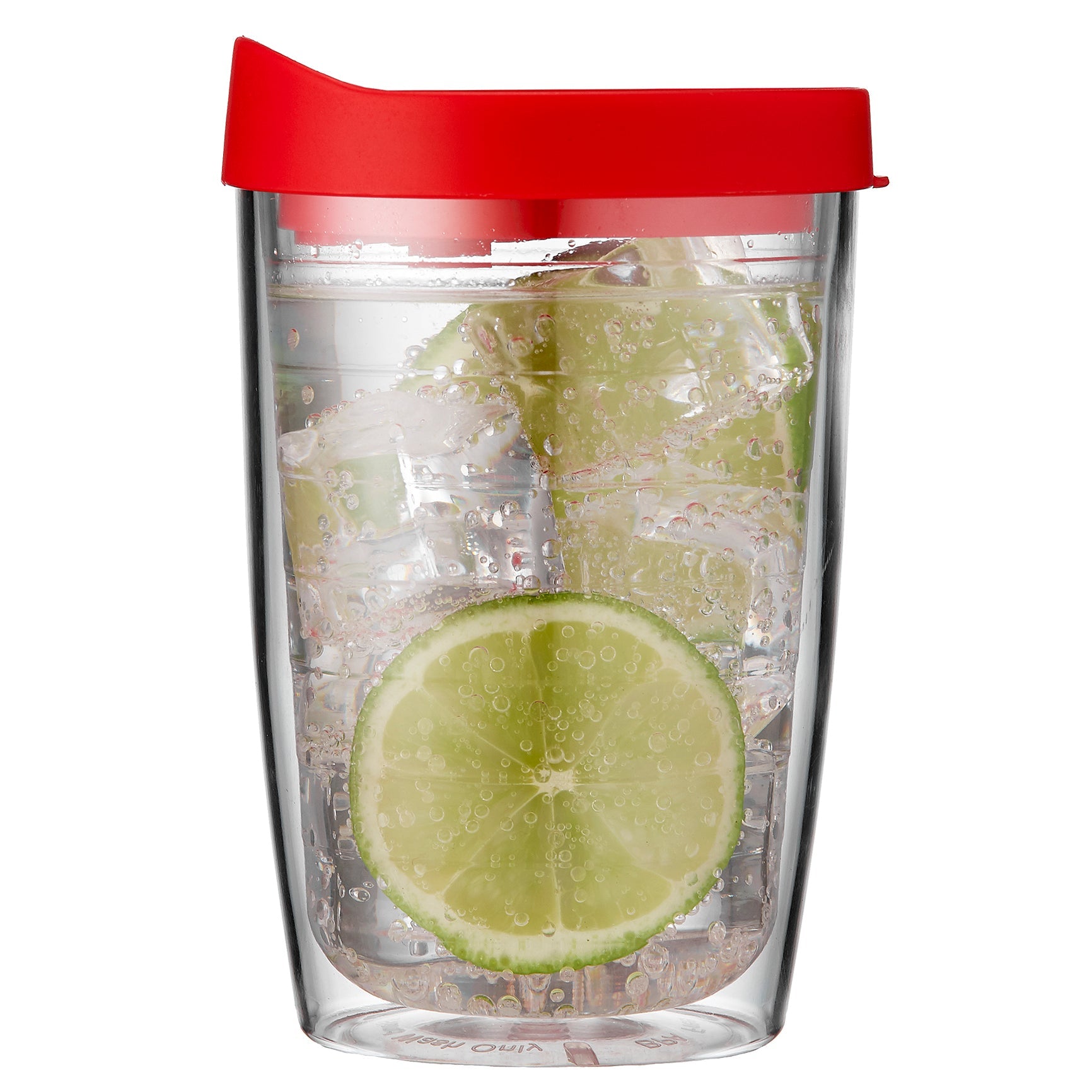 Porta by Ladelle Portables Clear Red Travel Mug Tumbler