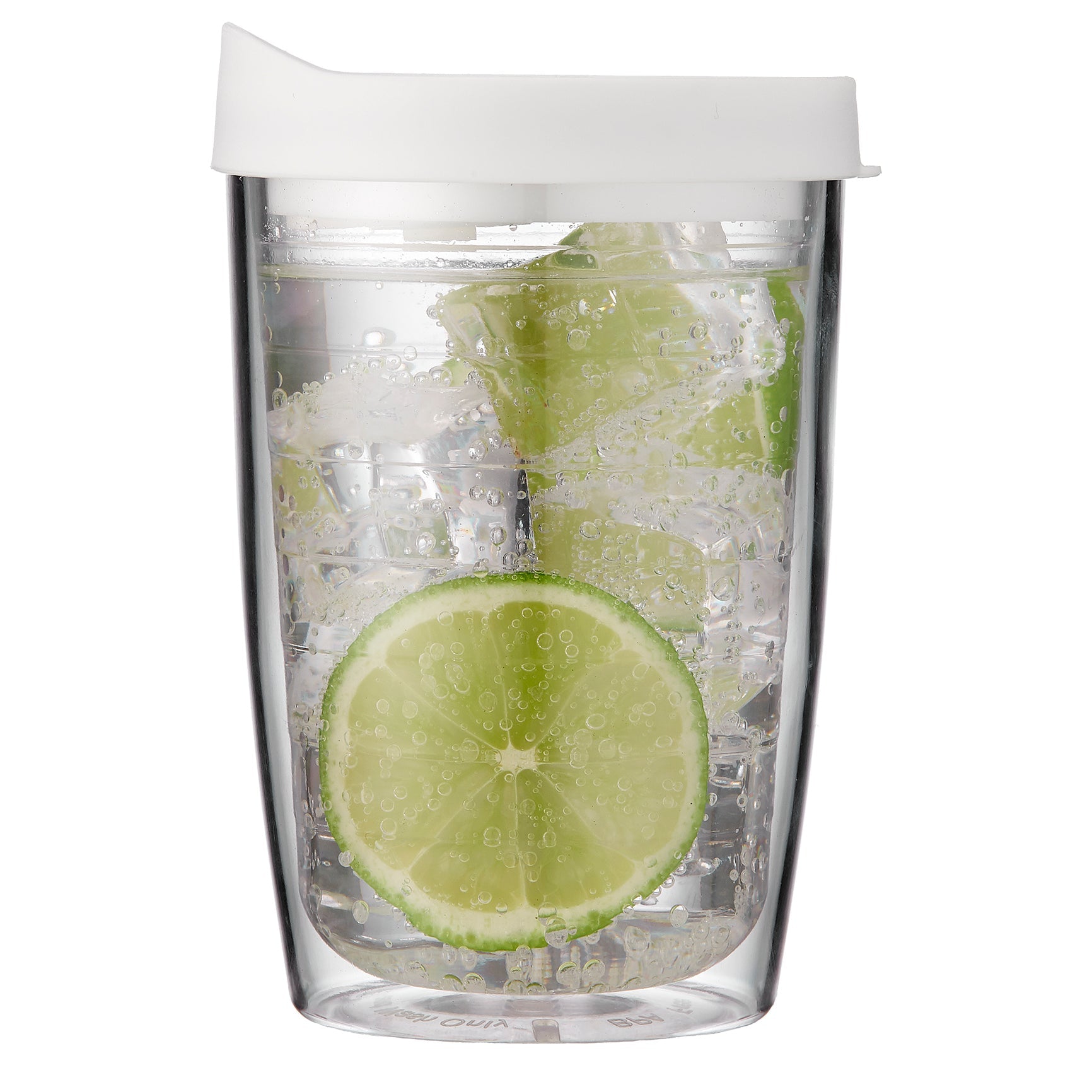 Porta by Ladelle Portables Clear White Travel Mug Tumbler