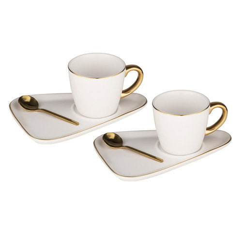 Tempa Asteria White 2pk Espresso Set