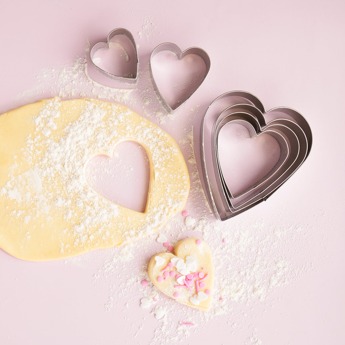 Sprinks Heart Stainless Pastry Cutter Set 6 Piece