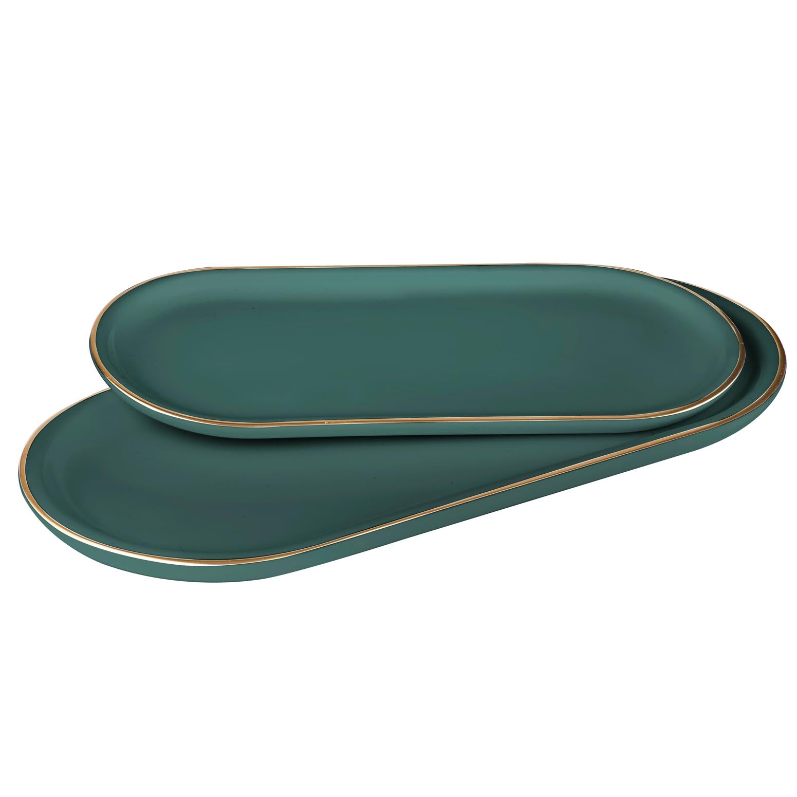 Tempa Asteria Teal 2pk Oblong Tray Set