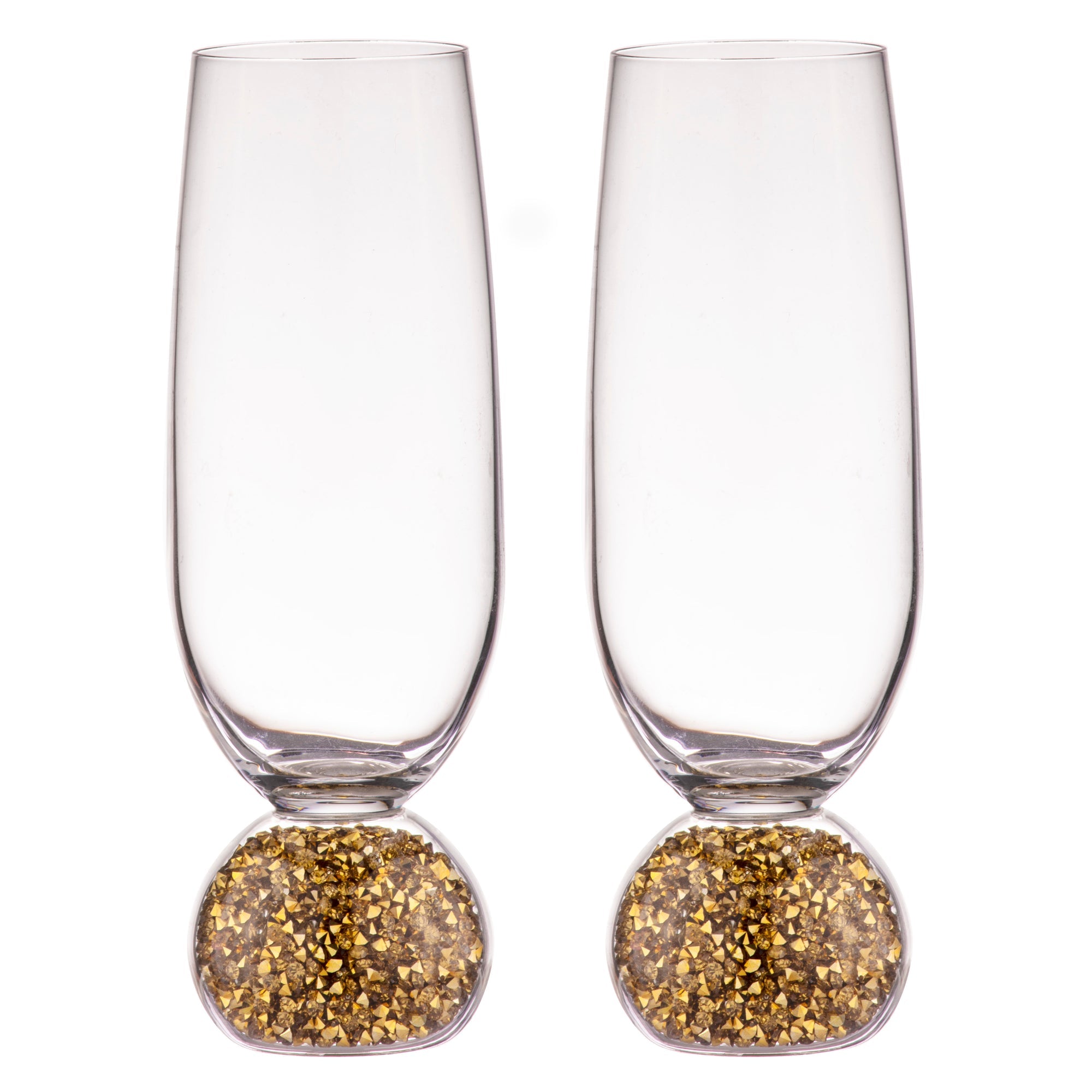 Tempa Kiara Gold 2pk Champagne Glass