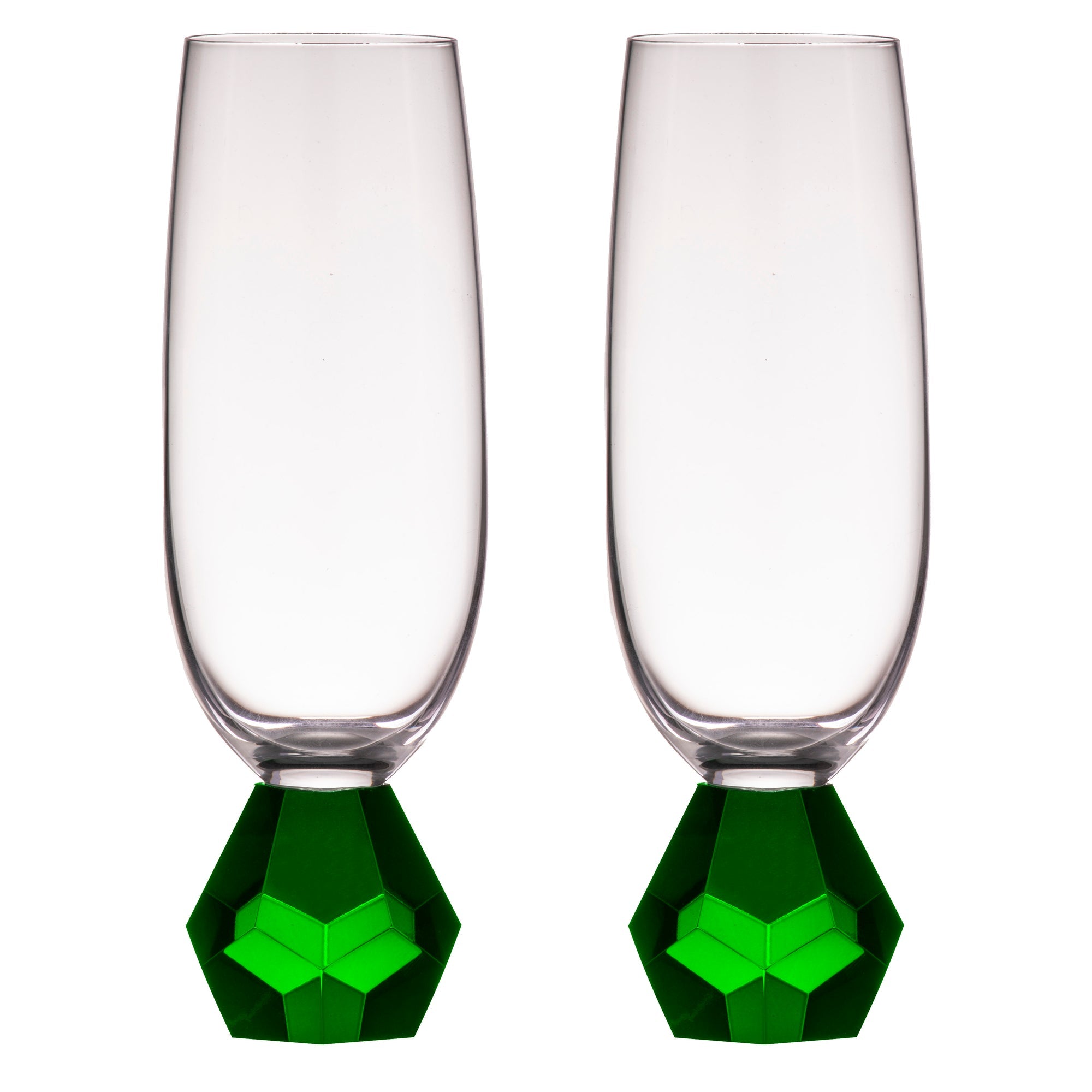 Tempa Zhara Emerald 2pk Champagne Glass
