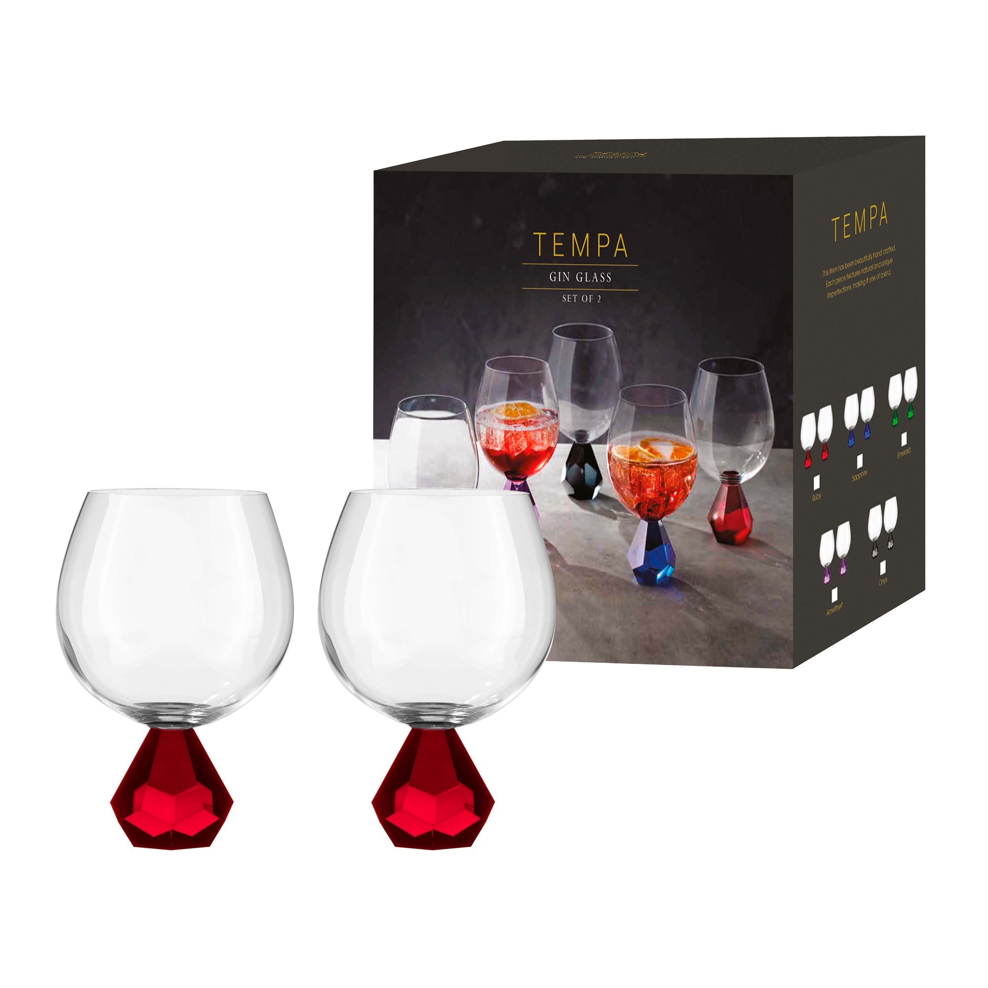 Tempa Zhara Ruby 2pk Gin Glass
