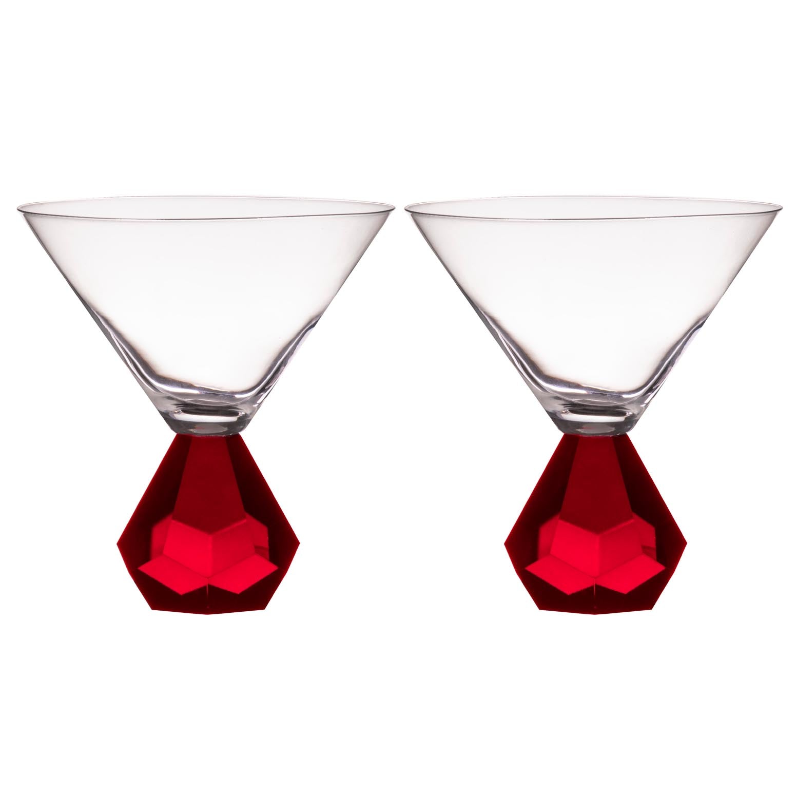 Tempa Zhara Ruby 2pk Martini Glass