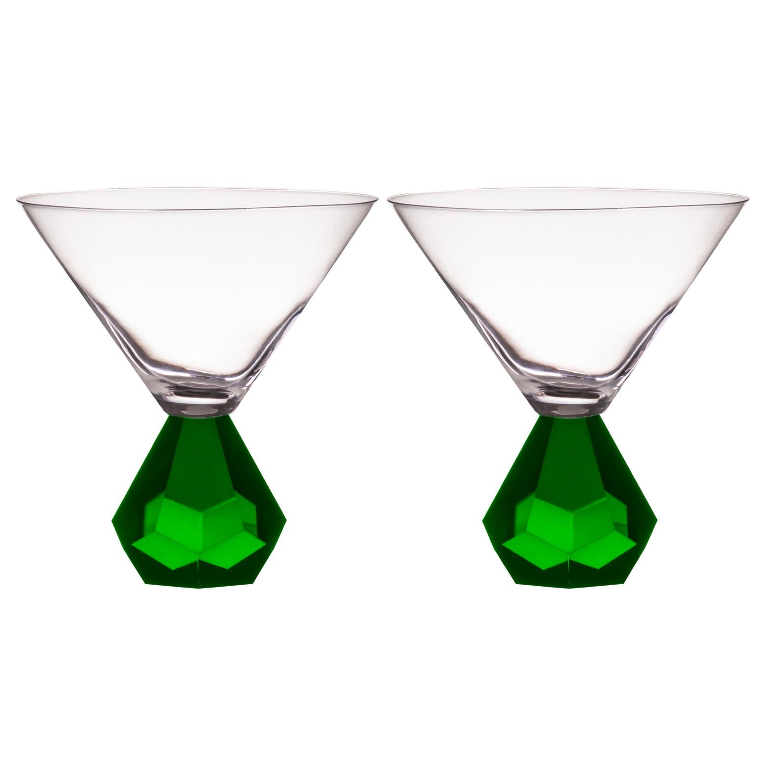 Tempa Zhara Emerald 2pk Martini Glass
