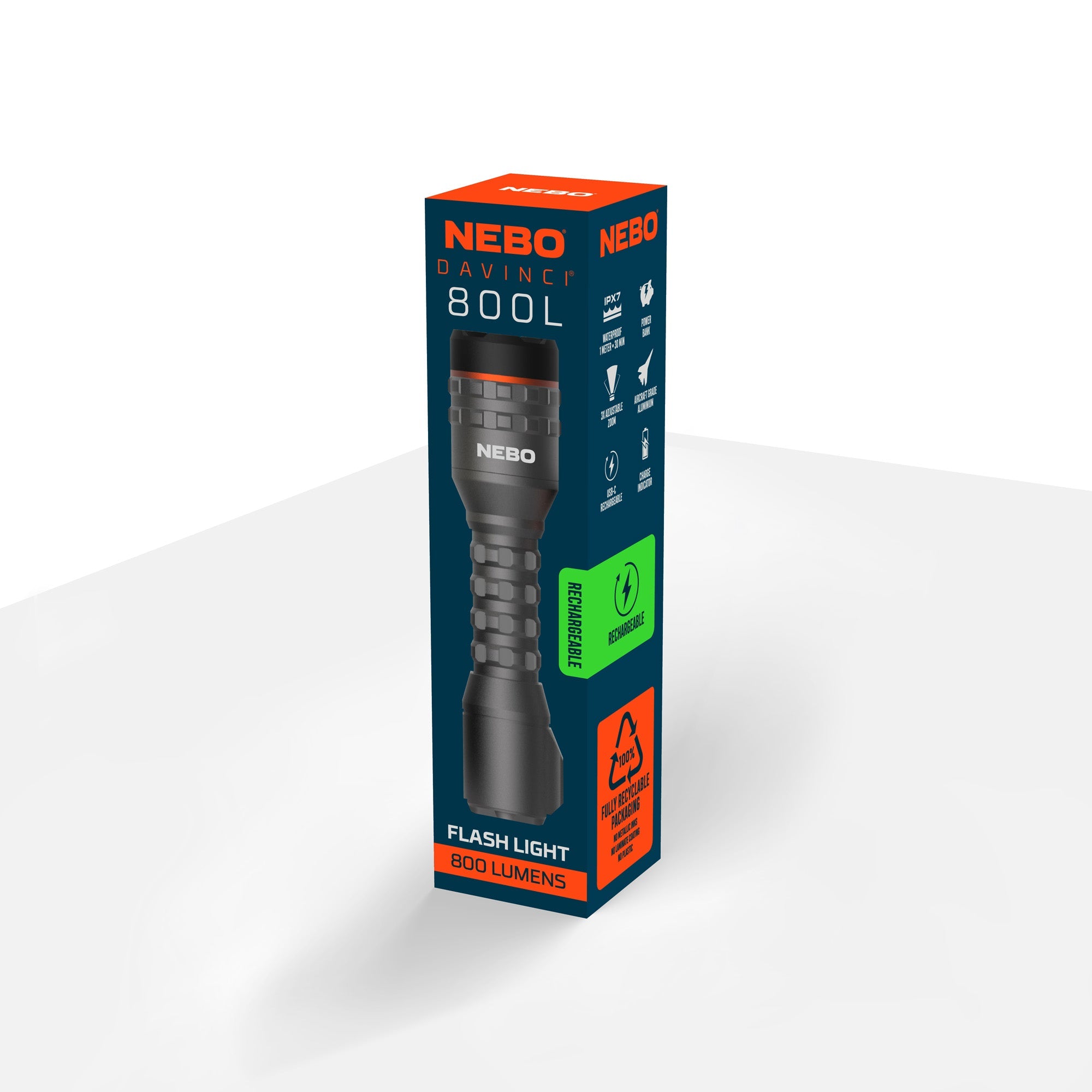 Nebo Davinci 800 Rechargeable Flashlight and Power Bank