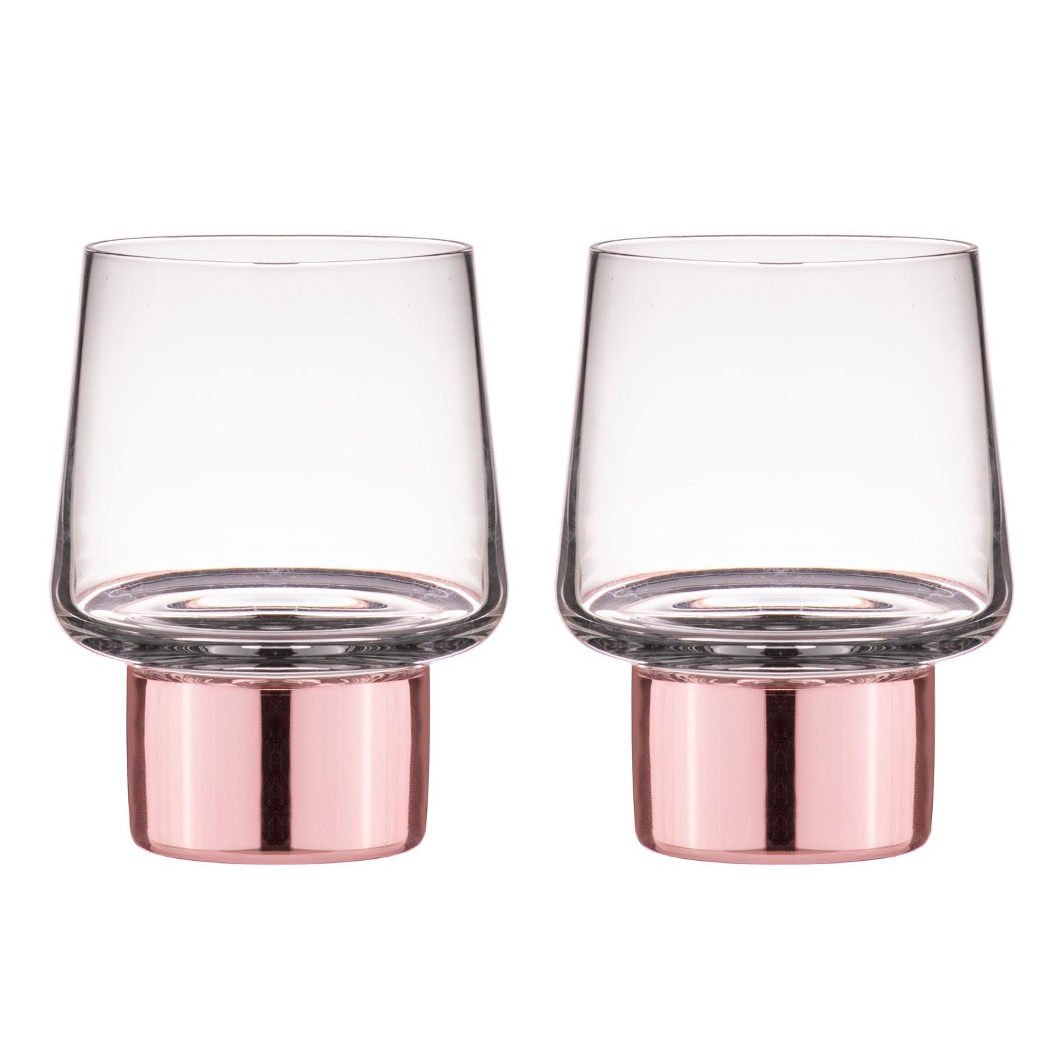 Tempa Aurora Clear Rose 2pk Glass Tumbler