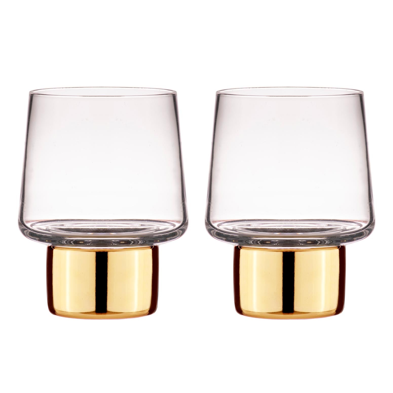 Tempa Aurora Clear Gold 2pk Glass Tumbler
