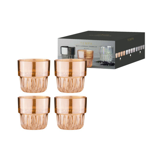 Tempa Skye Gold 4pk Lowball Tumbler