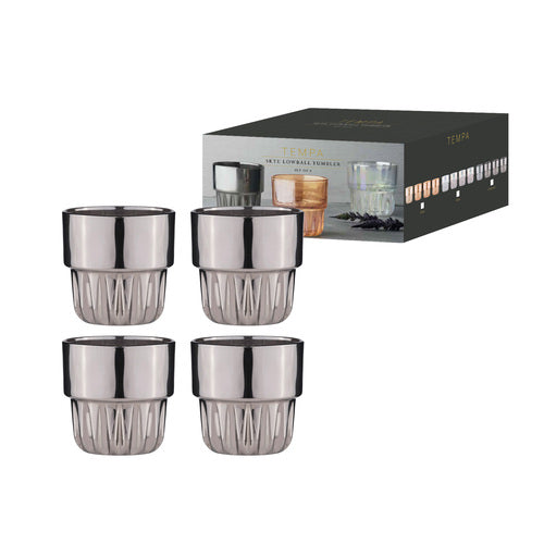 Tempa Skye Charcoal 4pk Lowball Tumbler