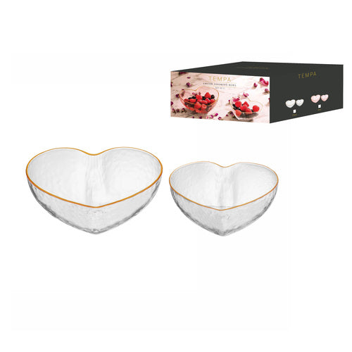Tempa Amour Clear Assorted 2pk Bowl