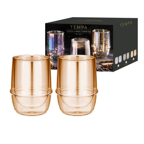 Tempa Costa Gold Large 2pk Tumbler