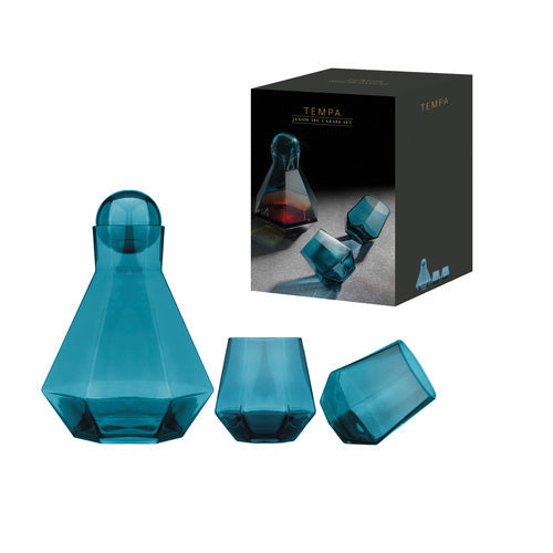 Tempa Jaxon Teal 3pc Carafe Set