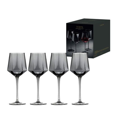 Tempa Jaxon Charcoal 4pk Wine Glass