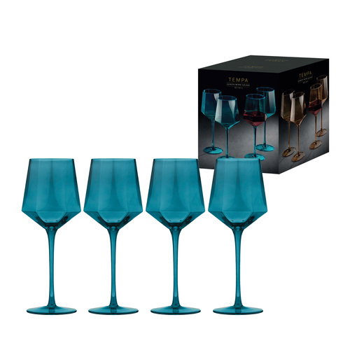 Tempa Jaxon Teal 4pk Wine Glass