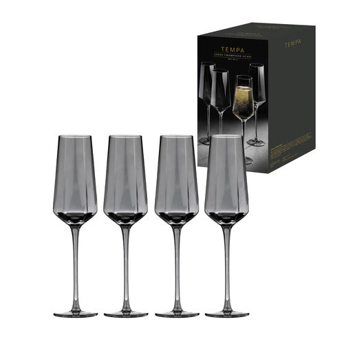 Tempa Jaxon Charcoal 4pk Champagne Glass