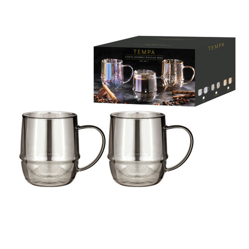 Tempa Costa Charcoal 2pk Mug