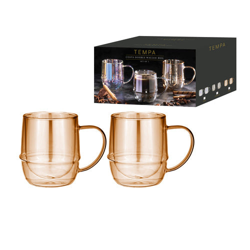 Tempa Costa Gold 2pk Mug