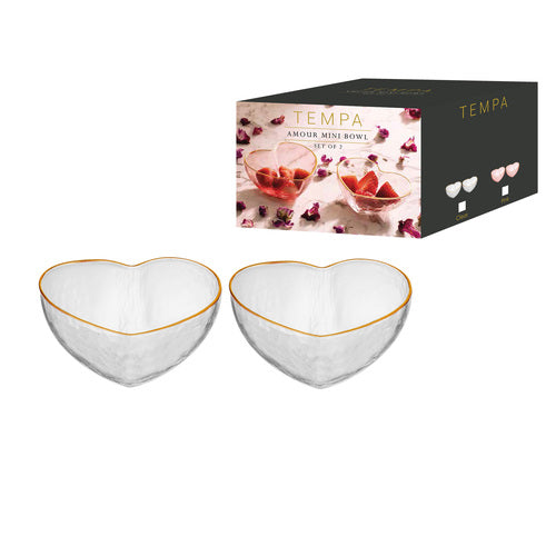 Tempa Amour Clear Mini 2pk Bowl