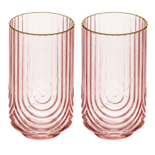Tempa Florence Opulent Pink 2pk Highball Tumbler