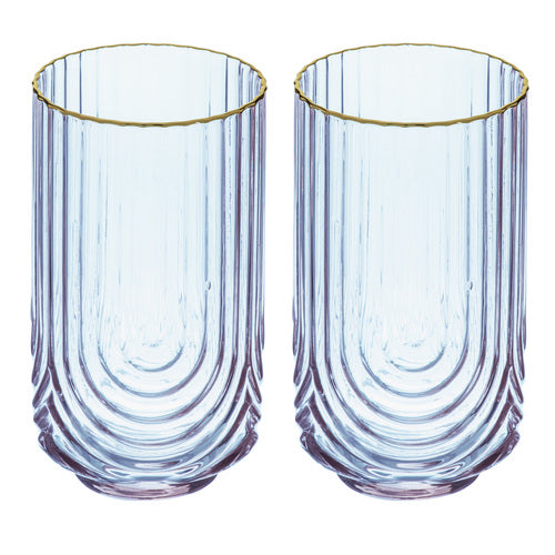 Tempa Florence Tranquil Blue 2pk Highball Tumbler