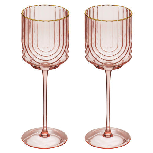 Tempa Florence Opulent Pink 2pk Wine Glass