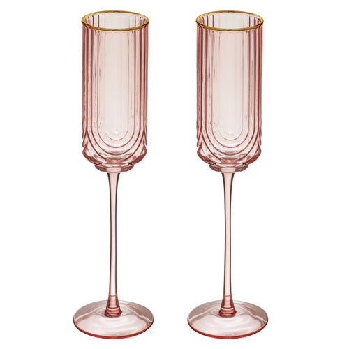Tempa Florence Opulent Pink 2pk Champagne Glass
