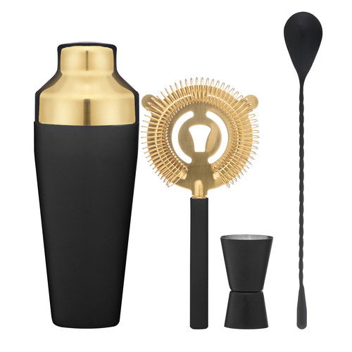 Tempa Tiffany Black 4pc Cocktail Set