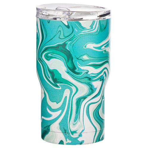 Porta by Ladelle Summer Swirl Aqua SS Travel Mug