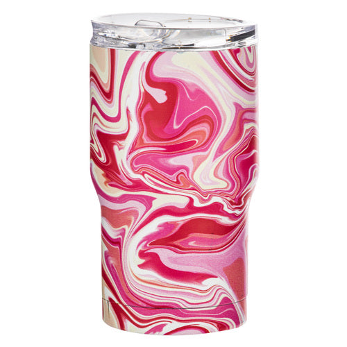 Porta by Ladelle Summer Swirl Pink SS Travel Mug