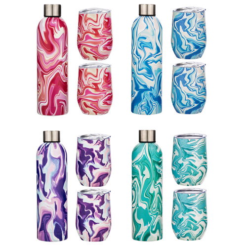 Porta by Ladelle Summer Swirl SS 3pc Drinkware Set