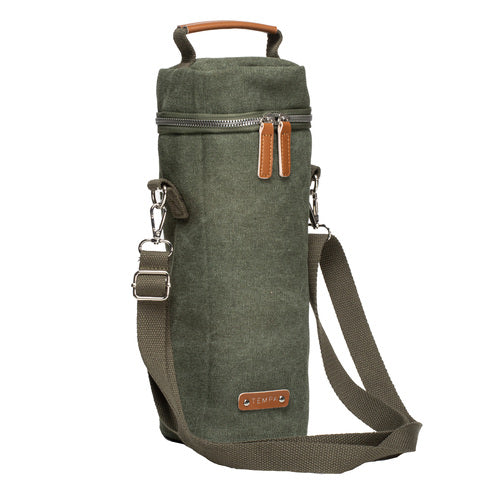 Tempa Kayce Olive Green Insulated Single Wine Bag