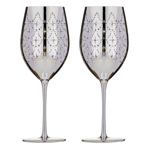 Tempa Celeste Silver 2pk Wine Glass