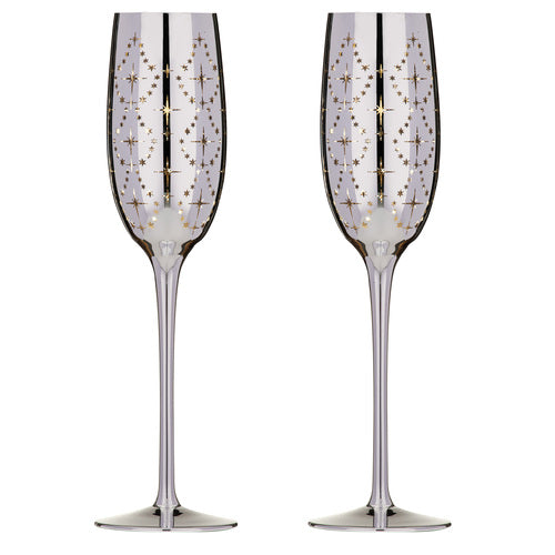 Tempa Celeste Silver 2pk Champagne Glass