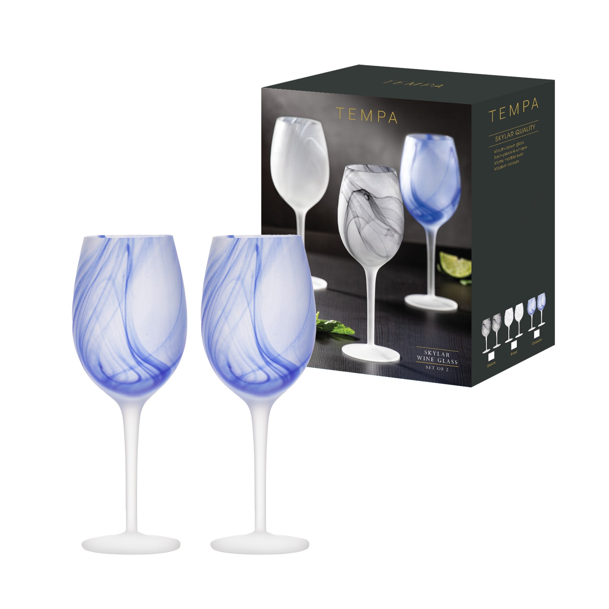 Tempa Skylar Ocean 2pk Gin Glass