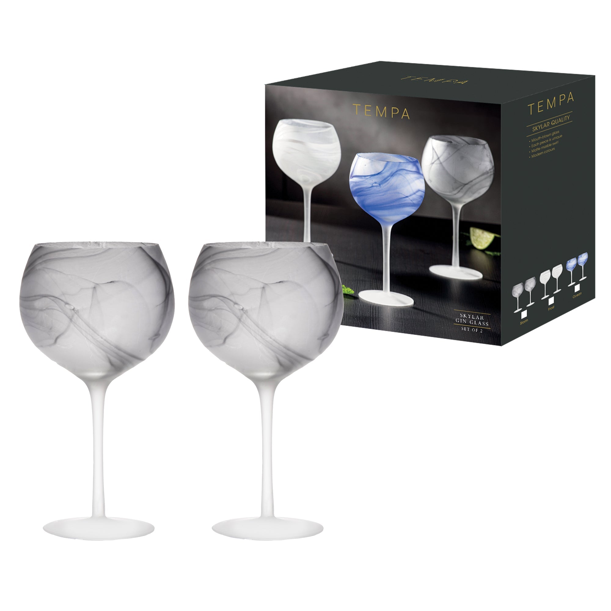 Tempa Skylar Storm 2pk Gin Glass