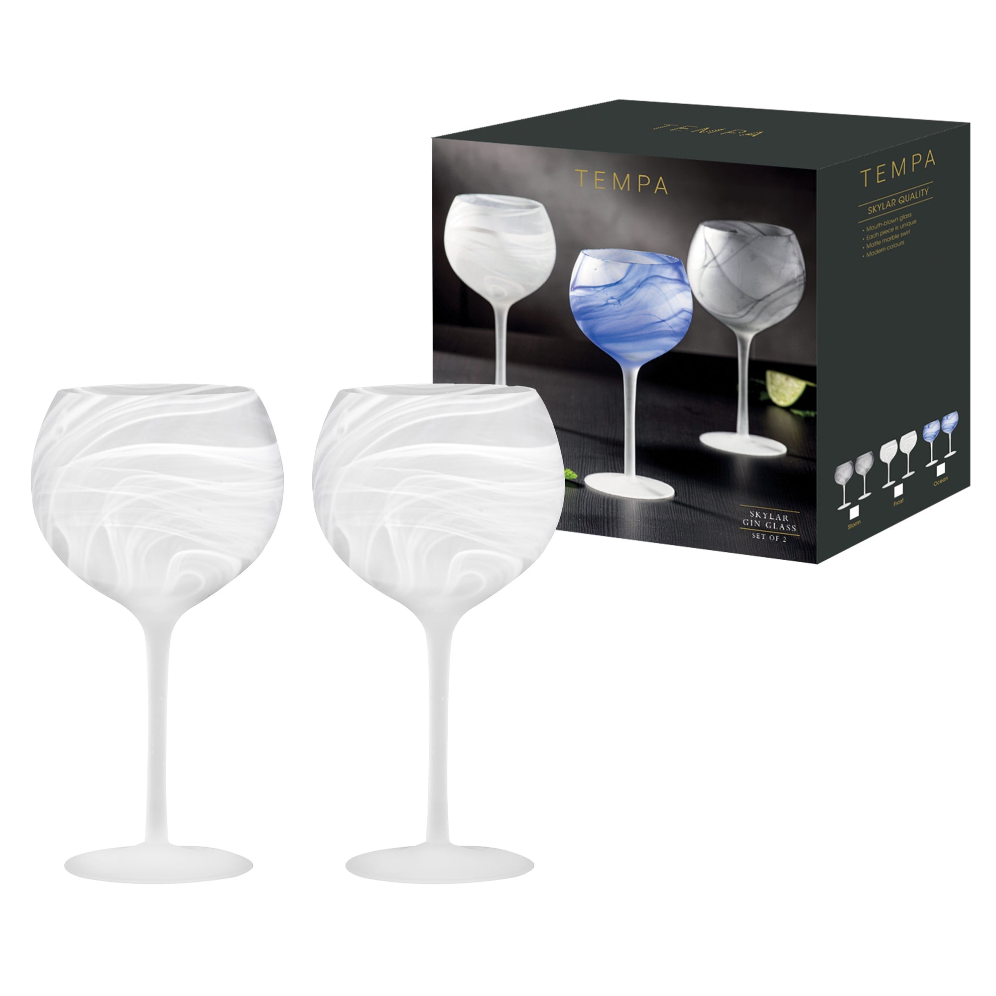 Tempa Skylar Frost 2pk Gin Glass