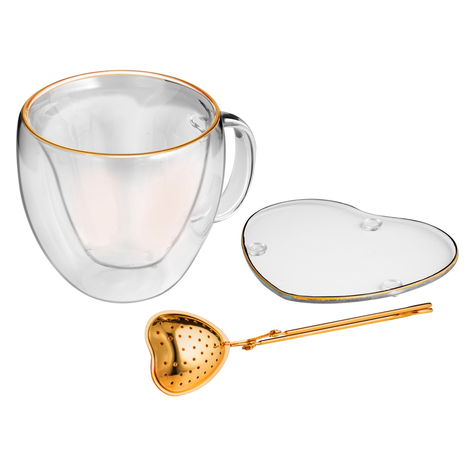 Tempa Amour Clear 3pc Tea Set