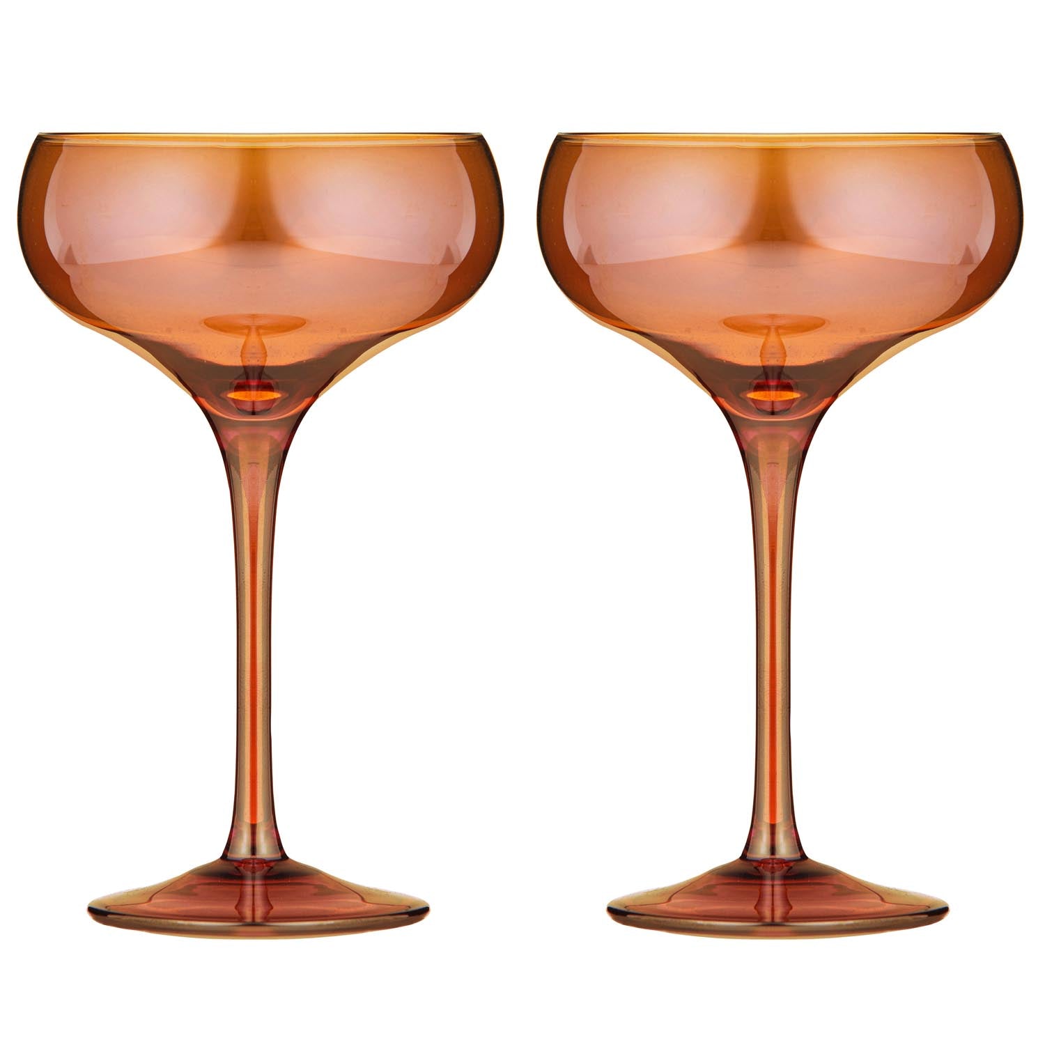 Tempa Verity Amber 2pk Coupe Glass